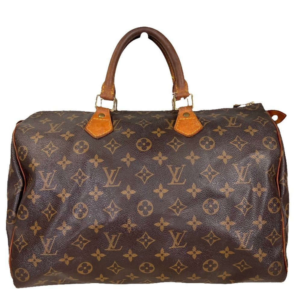 Authentic Louis Vuitton Satchel Bag Speedy 35 Monogram Used LV Handbag Vintage